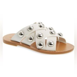 Marc Fisher LTD Raidan leather stud slide sandals